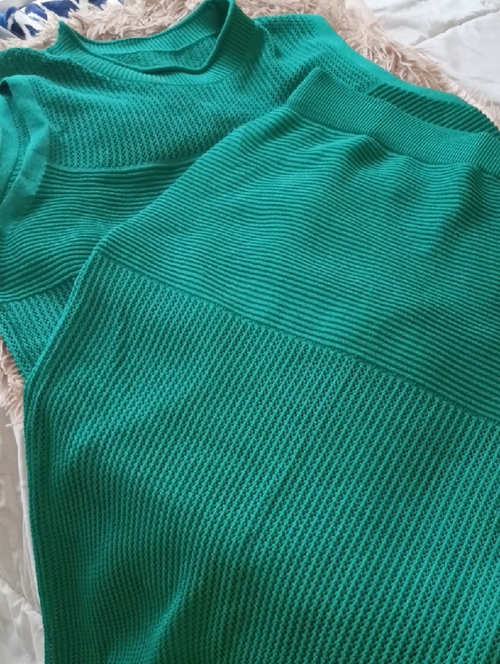 Shein Green Knit Two-Piece Set